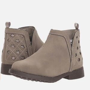 Osh Kosh B'gosh Ivy Taupe Beige Zip Ankle Boot Girl Sz Toddler 10